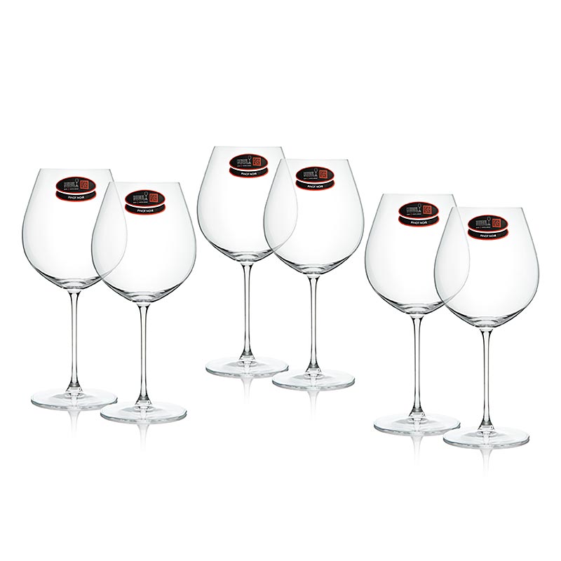 Riedel Veritas Glas - Alte Welt Pinot Noir (0449/07), im Geschenkkarton, 6 St - Maschinell gefertigtes elegantes Pinot Noir Glas für Alte Welt Weine, das den Geschmack von Torf und Pflaume unterstreicht