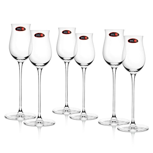 German

Alt text: Riedel Veritas Glas - Spirituosen (0449/71), im Geschenkkarton, 6 Stück, perfekt für das Servieren von Spirituosen und edlen Getränken