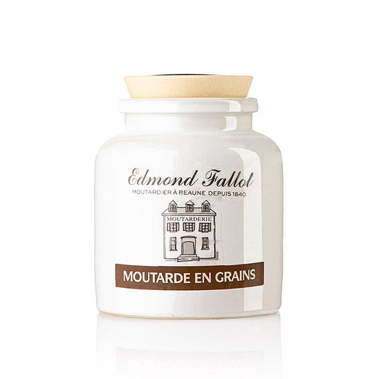 Fallot - Senf, grob, mit Weißwein Moutarde en grains, 235 ml - Grobkörniger Senf, ideal zum Einreiben von Braten und Marinieren von Fisch und Fleisch (Rôtisseur-Senf)