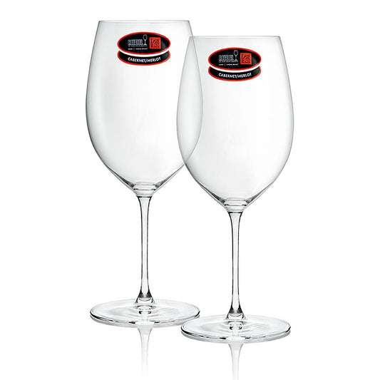 Riedel Veritas Glas - Cabernet Merlot (6449/0), im Geschenkkarton, 2 St - Maschinell gefertigtes, fein proportioniertes Cabernet und Merlot Glas der ultraleichten Glasserie Riedel Veritas, geeignet für den alltäglichen Gebrauch und zeigt majestätisch strukturierte Rotweine in ihrer ganzen Komplexität und Finesse, spülmaschinenfest, Höhe: 235 cm, Füllmenge: 625 ccm