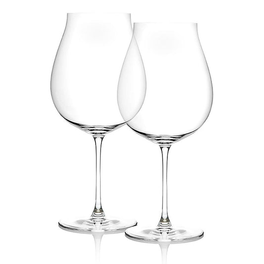 Riedel Veritas Glas - Neue Welt Pinot Noir/Nebbiolo (6449/67), im Geschenkkarton, 2 St - Ultraleichtes, maschinell gefertigtes Glas für Pinot Noir, Nebbiolo und Rosé Champagner, mit feinem, wohlproportioniertem Design und gezieltem Weinfluss auf den Gaumen, spülmaschinenfest, Höhe 235 mm, Füllmenge 800 ccm
