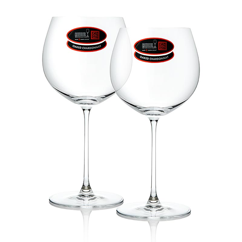 Riedel Veritas Glas - Oaked Chardonnay (6449/97) im Geschenkkarton, 2 St - Maschinell gefertigtes, fein proportioniertes Oaked Chardonnay Glas, ideal für den alltäglichen Gebrauch zu Hause, lässt Raum zur Entfaltung vielfältiger Aromen, spülmaschinenfest, Höhe 235 mm, Füllmenge 620 ccm