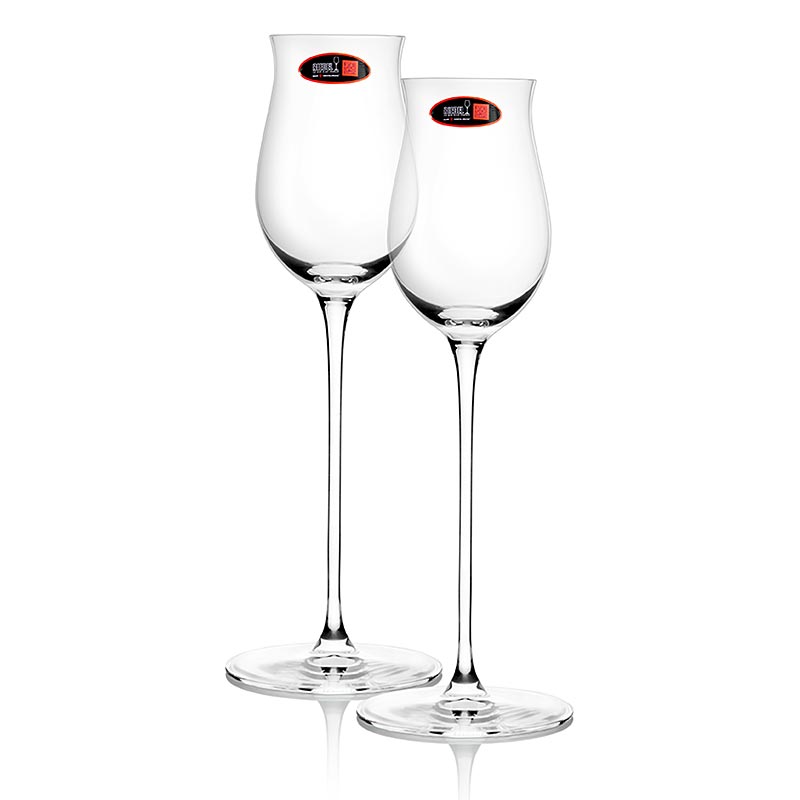 Riedel Veritas Glas - Spirituosen (6449/71), im Geschenkkarton, 2 St - Maschinell gefertigtes Spirituosenglas der ultraleichten Glasserie Riedel Veritas, entwickelt, um den Geschmack und die Aromen von Spirituosen hervorzuheben, fein, wohlproportioniert, spülmaschinenfest, Höhe: 235 ccm, Füllmenge: 152 ccm