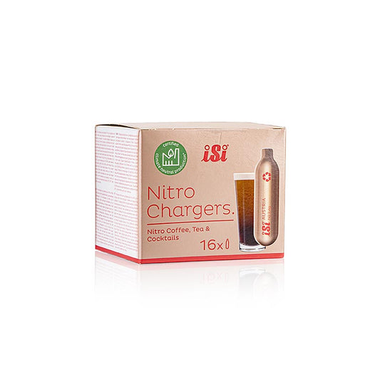 Capsules nitro à usage unique, pour café nitro cold brew (azote pur), iSi, 16 pièces