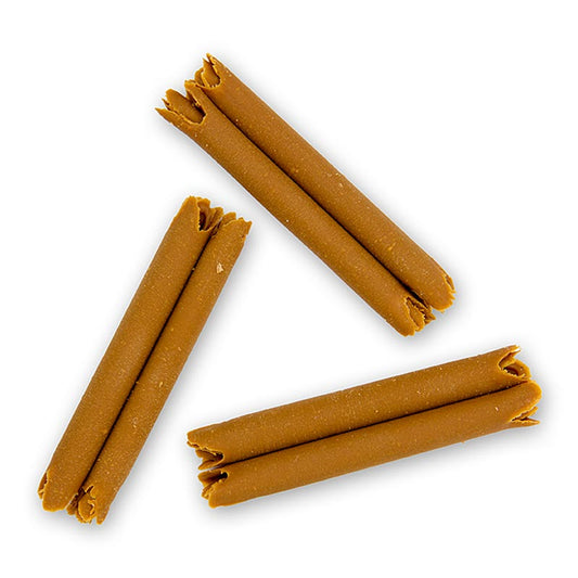 Schokoladen-Zimtstangen, die zart auf der Zunge schmelzen und sich perfekt zum Verzieren von Tartlettes, Torten und Desserts eignen
