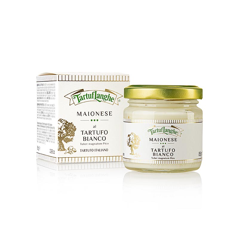 Mayonnaise mit weißem Trüffel von Tartuflanghe, ideal zum Verfeinern von Pommes, Carpaccio und Kartoffelsalat