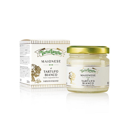 Mayonnaise mit weißem Trüffel von Tartuflanghe, ideal zum Verfeinern von Pommes, Carpaccio und Kartoffelsalat