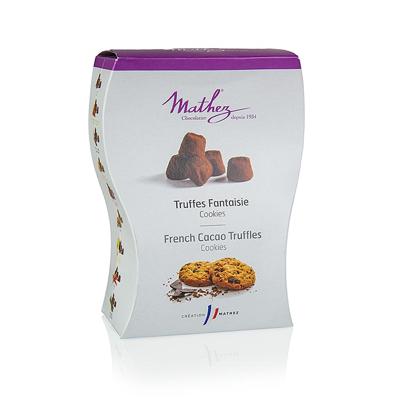 Trüffelkonfekt Mathez Pralinen mit Keks in feiner Kakaohülle, zartschmelzend, französisch, 250 g