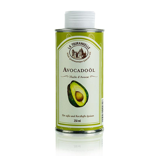 Avocadoöl, La Tourangelle, 250 ml - Hochwertiges Öl aus dem Fruchtfleisch der Avocado, ideal zum Anmachen von Salaten, für weißes Fleisch, Fisch, Meeresfrüchte und sogar zur Verfeinerung von Desserts und Eisvariationen
