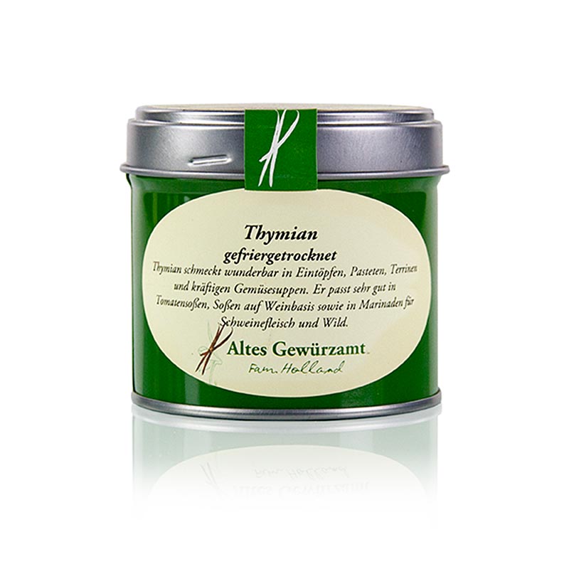 Gefriergetrockneter Thymian von Altes Gewürzamt, 10 g - Intensives Aroma und lebendige Farbe durch Gefriertrocknung, ideal für Eintöpfe, Pasteten und Gemüsesuppen