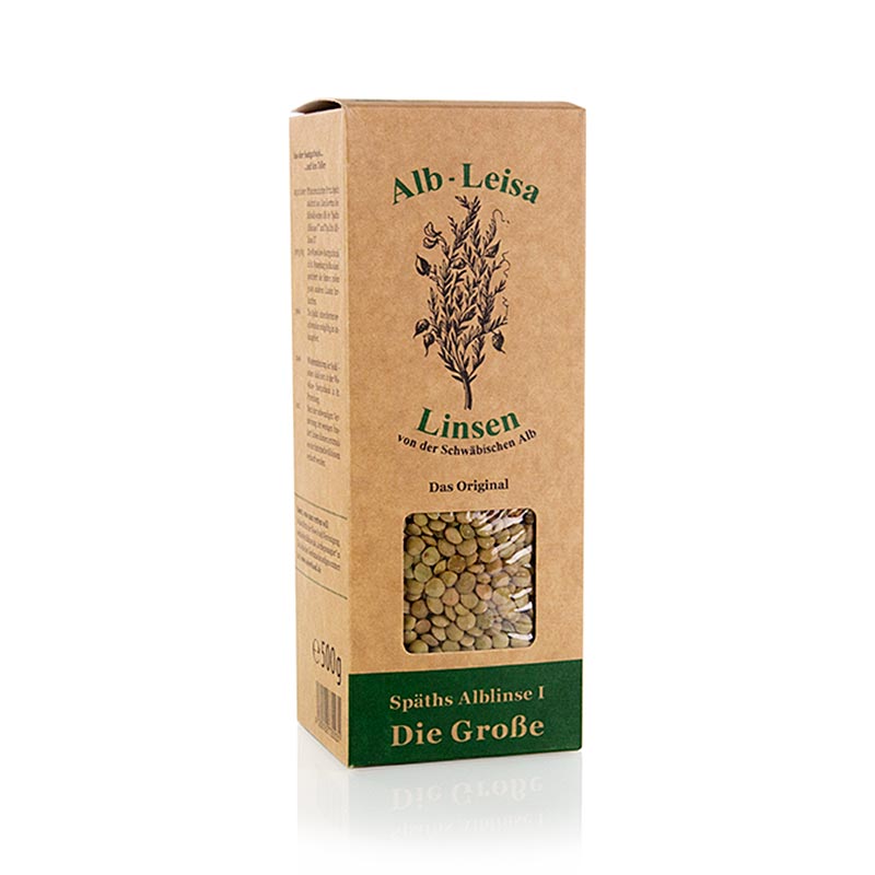 Linsen, Späths grüne Alblinse I Die Große, BIO, 500 g - Hochwertige Bio-Linsen aus der Region Schwäbische Alb, 500 g-Packung