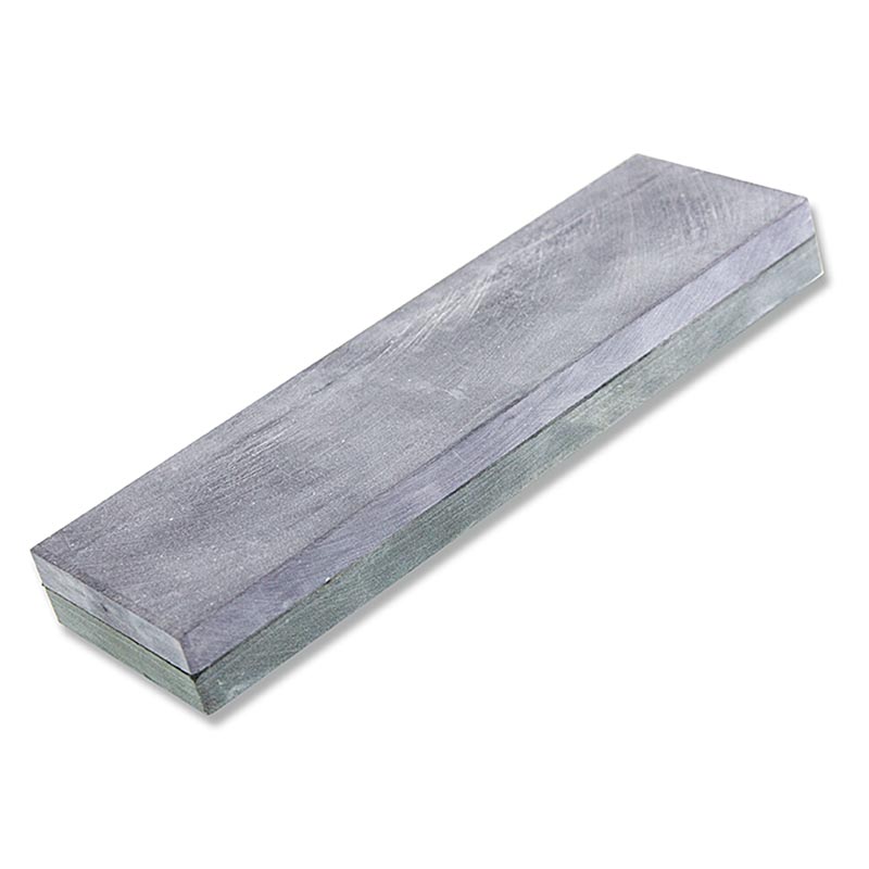 Schleifstein Belgischer Brocken, Kombistein blau/grau, 20x6cm, 1200/5000er, 1 St - Kombination von Pyrenäenstein und Blauem Belgischen Brocken zur optimalen Pflege von Messern und Werkzeugen