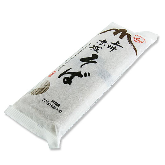 Soba Nudeln, dunkle Buchweizennudeln aus japanischem Landbau, 1mm dick, 20cm lang, Akagi Joshu, 270 g, ideale Beilage für asiatische Gerichte