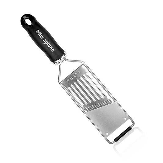 Microplane - Série Gourmet - Râpe à julienne (julienne slicer), manche noir/soft-touch, 1 pièce