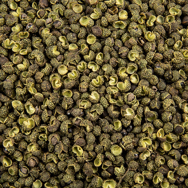 Sichuan Pfeffer grün - Szechuan Pfeffer, Chinesischer Bergpfeffer, handverlesen, 250 g - Gewürz-Mix für aromatische und schmackhafte Mahlzeiten mit Salz, Pfeffer, Senf und Trockengemüse, sowie feurigem Szechuan Pfeffer aus China
