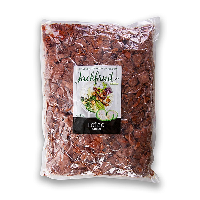 Bio gewürfeltes Jackfruit Fruchtfleisch mit fleischähnlicher Textur, handgeerntet aus indischer Bauernkooperative, perfekt für vegane Wok- und Pfannengerichte
