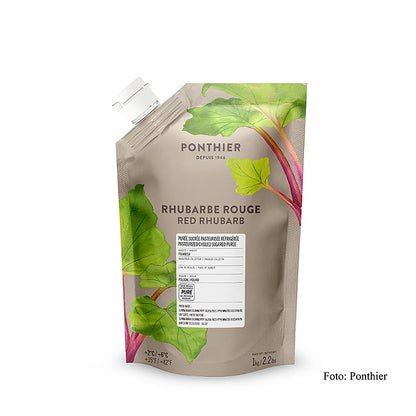 Ponthier Roter Rhabarberpüree, mit Zucker, 1 kg