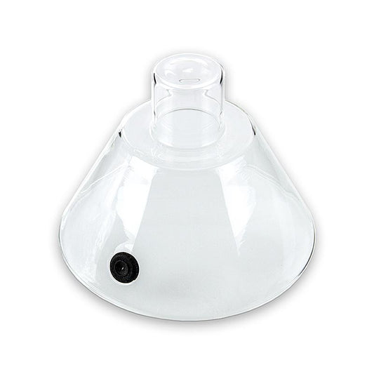 Glas-Räucherglocke (Tagine) mit Ventil, ideal zum Räuchern und Dünsten von Fleisch, Fisch und Gemüse, Ø 18cm