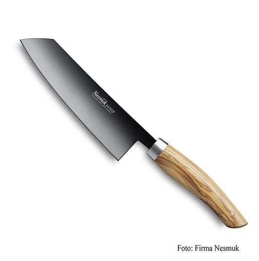 Couteau de cuisine Nesmuk Janus 5.0, 180 mm, manche en bois d'olivier, 1 pièce
