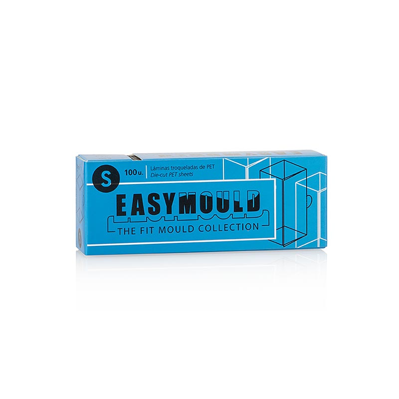 Easymould Cuadrado Folien, quadrat, ø2x2x4cm, 100% Chef (60/0007), 100 St - Hochwertige, langlebige und wiederverwendbare Folien für kreative und präzise Zubereitungen von kleinen Desserts und Vorspeisen, für professionelle Ergebnisse in der Schweiz erhältlich