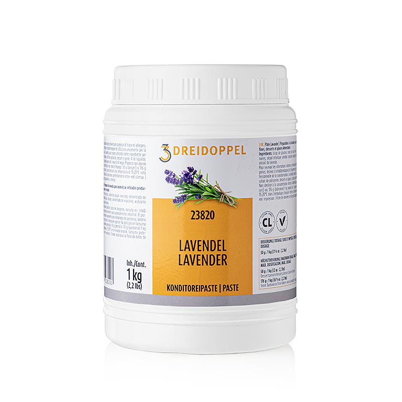 Lavendel-Paste, Dreidoppel, No238, 1 kg - hochwertige Backzutat für köstliche Lavendelaromen in Ihren Backkreationen