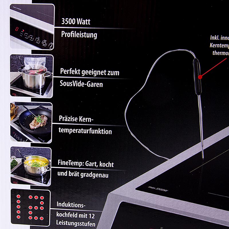 Induktionskochplatte TC Thermo Control 3500 Watt, Caso, 1 St