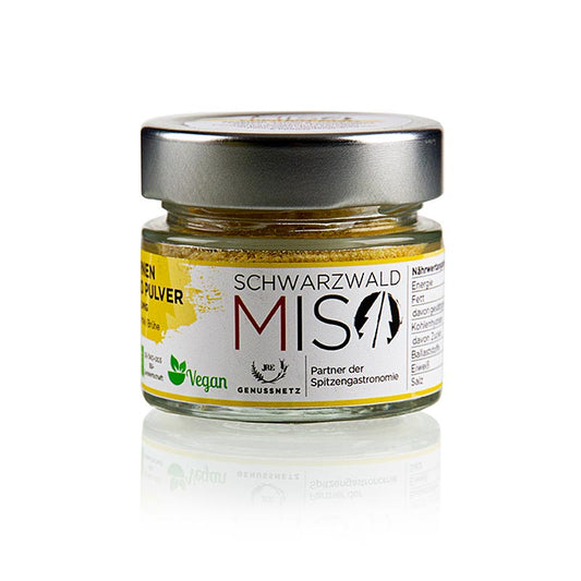Miso Lupinen Pulver, süss blumig, Schwarzwald Miso, BIO, 30 g - Bio-Pulver zum Verfeinern von Suppen, Soßen, Marinaden und Dressings, mit süßen, blumigen Noten und einem Hauch von Schwarzwald-Miso, 30g-Packung