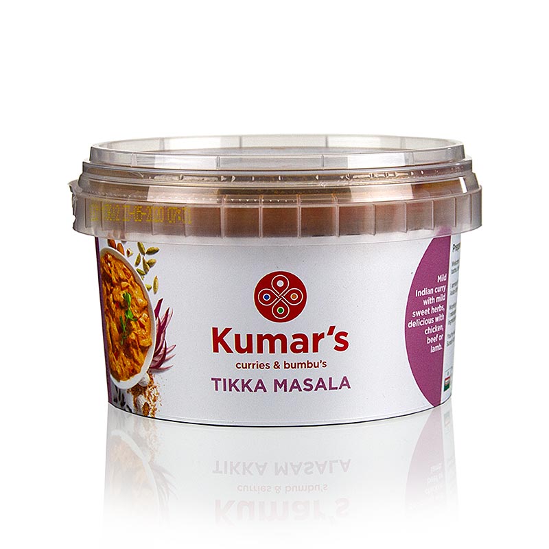 Kumar´s Tikka Masala, cremiges indisches Curry mit Mandeln, Tomaten, Joghurt und wärmenden Gewürzen, ideal für Hühnchen oder Lamm, mit Ananasstücke für einen süßen Geschmack