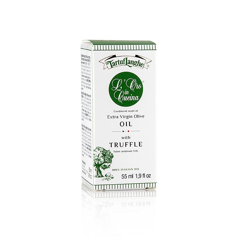 Tartuflanghe Natives Olivenöl Extra L´Oro in Cucina m Sommertrüffel & Aroma 55ml - Trüffelöl mit charakteristischem Geschmack aus Italien