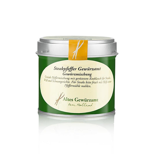 Steakpfeffer, grobe Pfeffer-Gewürzmischung für die Mühle, Altes Gewürzamt, 90 g