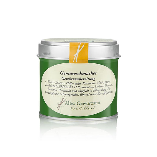Gemüseschmackes, Gewürzzubereitung, Altes Gewürzamt, 75 g - Gewürzmischung für die Verfeinerung von Gemüsepfannen, Eintöpfen und Kartoffelgerichten