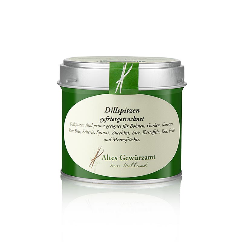 Getrocknete Dillspitzen von Altes Gewürzamt, 10 g, perfekte Würzung für grüne Gurken, Bohnen, Eier, Fisch, Meeresfrüchte und diverse Gemüsesorten