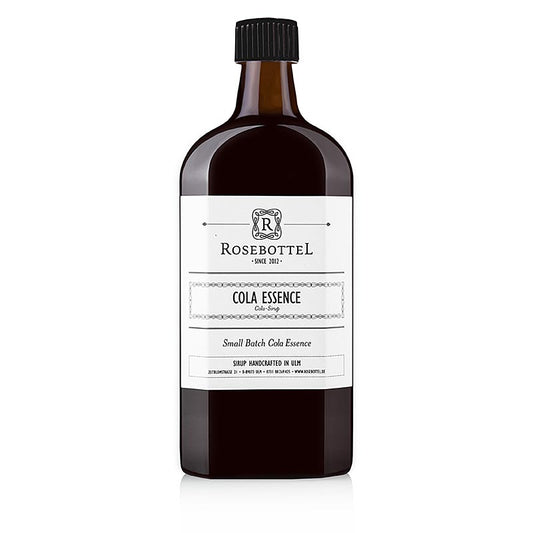 Flasche mit 500 ml Rosebottel Cola Essence (Essenz) Sirup, ideal zum Mischen von erfrischenden Getränken