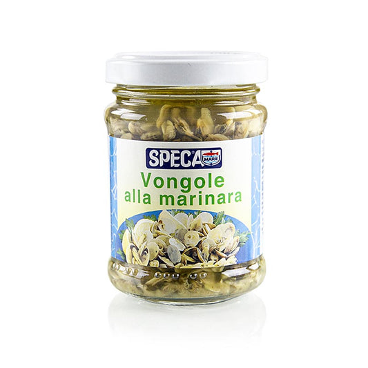 Leckere marinierte Vongole-Muscheln von Speca, ideal für mediterrane Küche