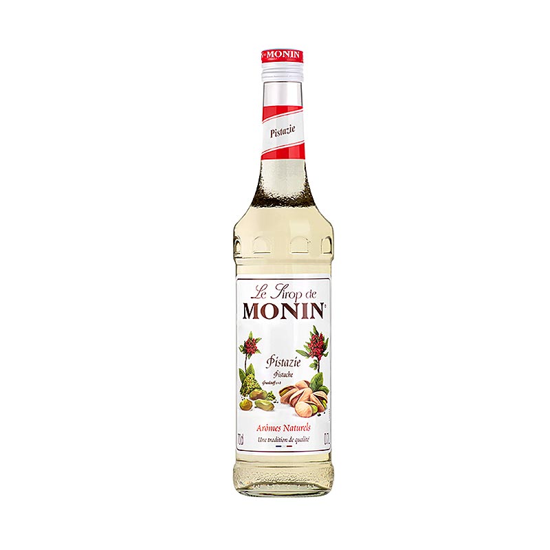 Monin Pistazien Sirup, 700 ml - hochwertiges Sirup für Cocktails, Desserts, Kuchen, Kaffee und mehr, mit außergewöhnlich hoher Konzentration und ergiebiger Verwendung