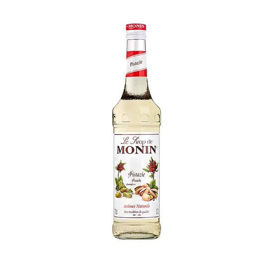 Monin Pistazien Sirup, 700 ml - hochwertiges Sirup für Cocktails, Desserts, Kuchen, Kaffee und mehr, mit außergewöhnlich hoher Konzentration und ergiebiger Verwendung