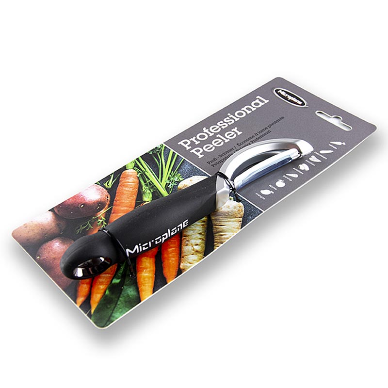 Microplane - Pelapatate, manico nero/soft-touch, 1 pz