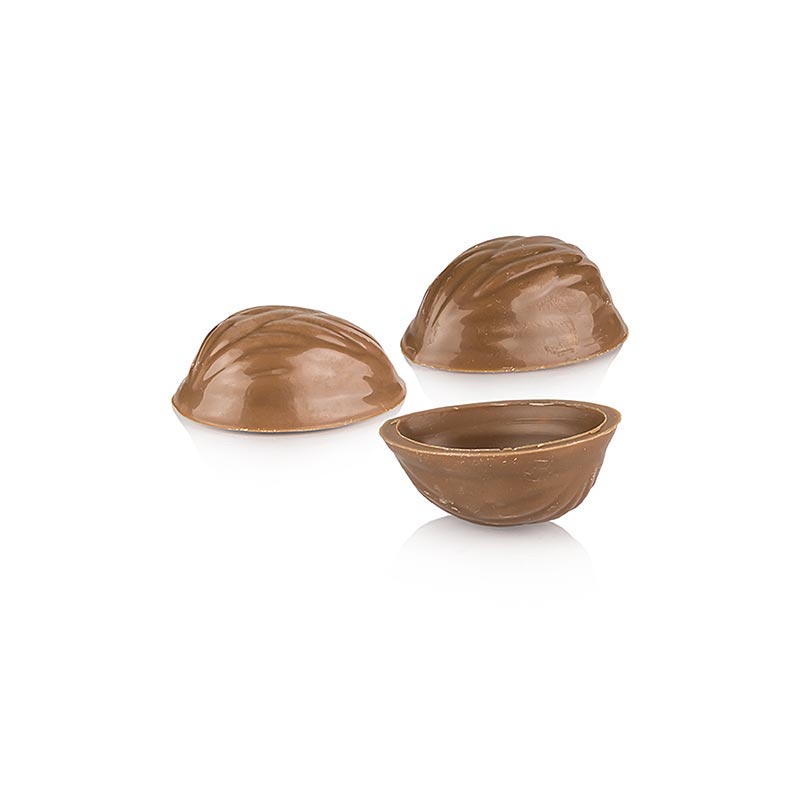 Palinen, semisfera a forma di noce, latte intero, 27x35 mm, 12 mm di altezza, Läderach, 1,971 kg, 896 pezzi