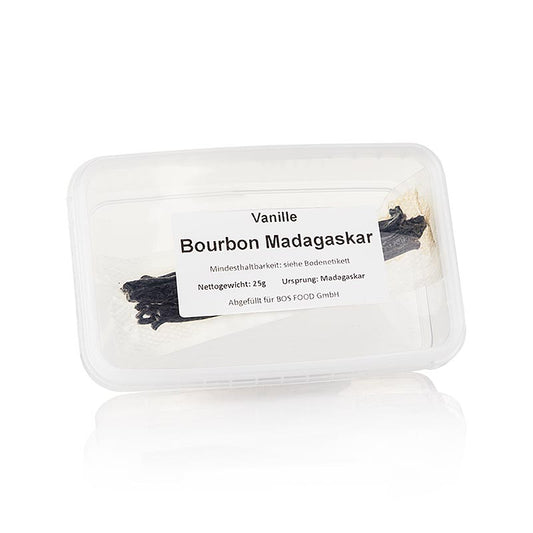 Bourbon-Vanille Schoten aus Madagaskar, 7 Stangen, 25 g, für süße Speisen und Getränke