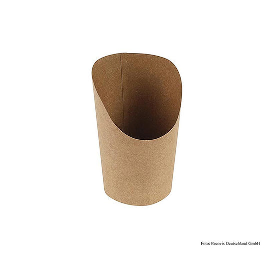 Einweg Naturesse Take Away Wrap Becher, Kraft/PLA, 480ml, 8/6x14cm, 1000 St - Perfekte Lösung für schnelles Essen unterwegs, aus nachhaltigen Materialien hergestellt
