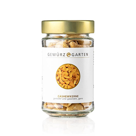 Gewürzgarten Cashewkerne, ganz, geröstet, gesalzen, 115 g