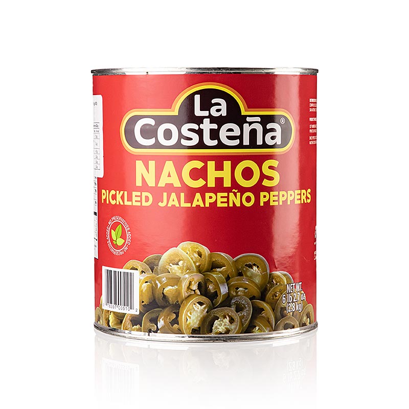 Sierra Madre - Piments - Jalapeños, coupés en morceaux (La Costena), 2,8 kg