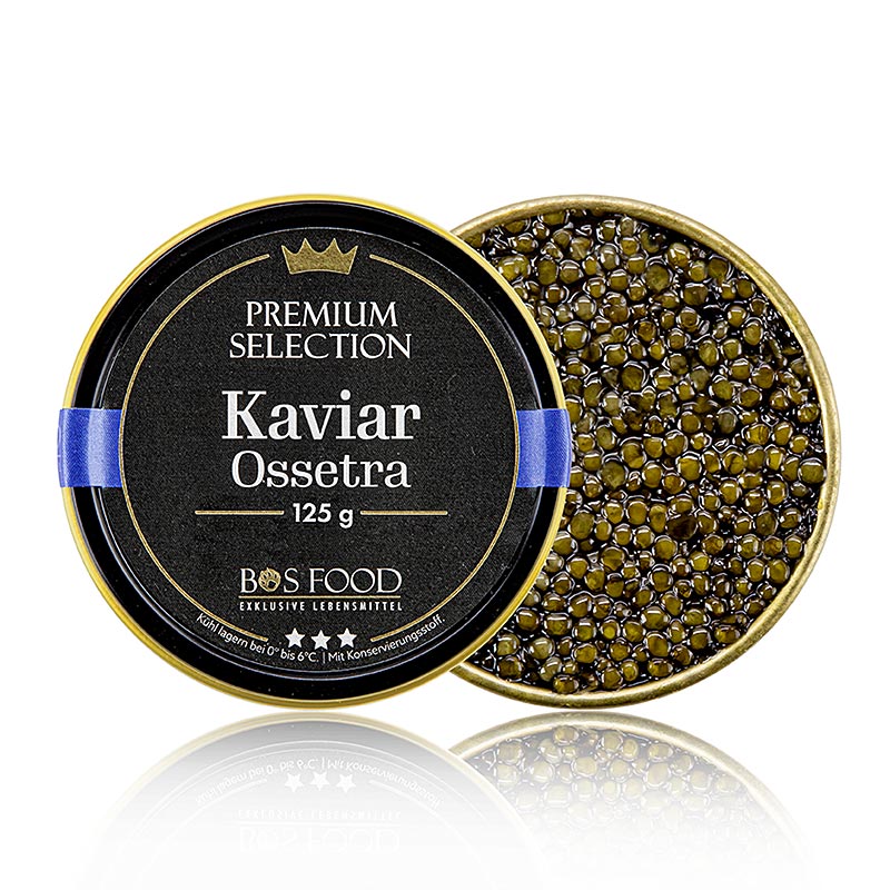 BOS FOOD Premium Selection - Caviar Ossetra/Osietra, Acipenser gueldenstaedtii, Chine, 125 g