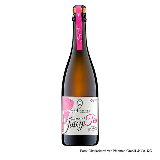 van Nahmen  Sparkling Juicy Tea - Rosa - Tè Darjeeling - Rabarbaro, BIO, 750 ml