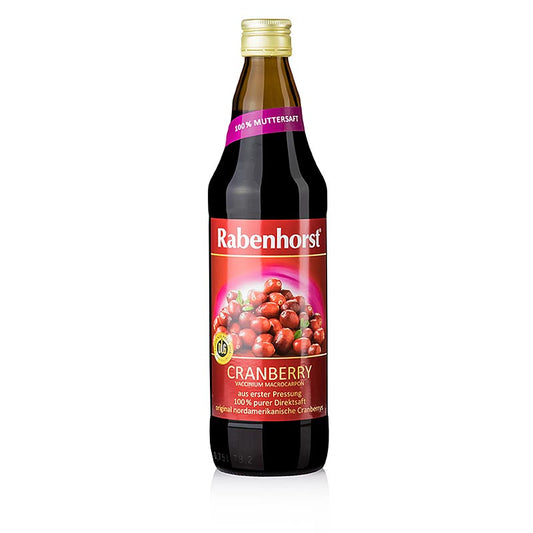 Rabenhorst Cranberry Direktsaft, 750 ml, alkoholfreier Fruchtsaft mit vielfältigem Sortiment von Getränken und großer Auswahl für jeden Geschmack