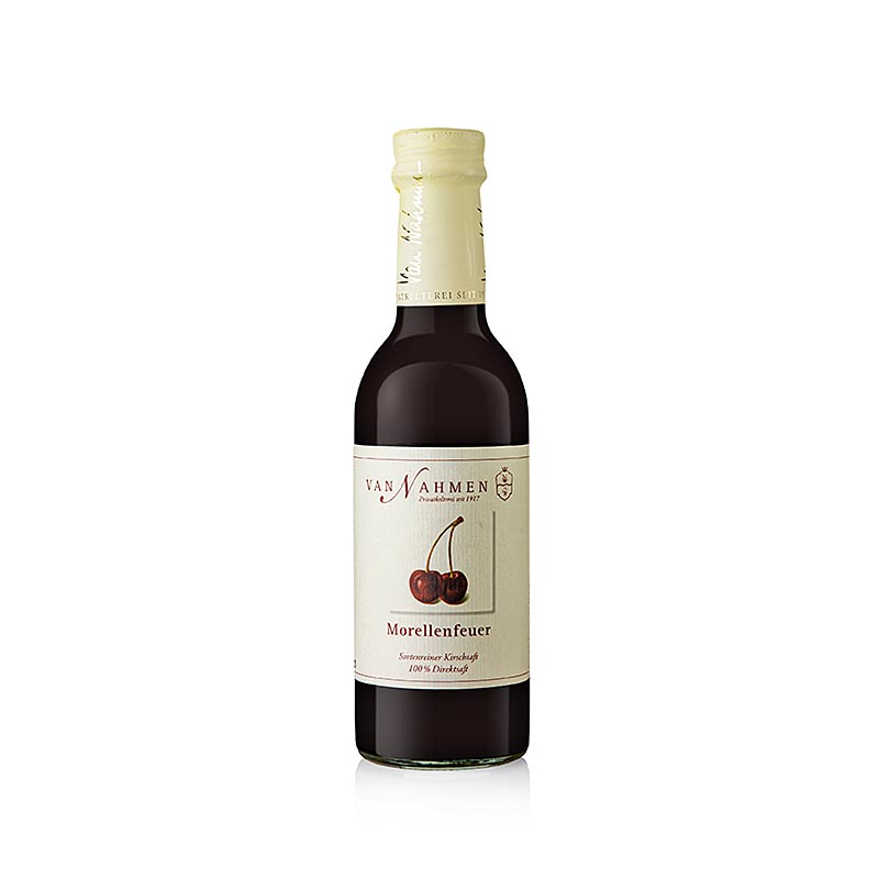 Sauerkirschsaft Morellenfeuer (100 % Direktsaft) van Nahmen, 250 ml - Erfrischend säuerlicher Geschmack, reich an wertvollen Vitaminen und Antioxidantien, aus nachhaltigem Anbau Kaufen Sie Morellenfeuer Sauerkirschsaft in der Schweiz!