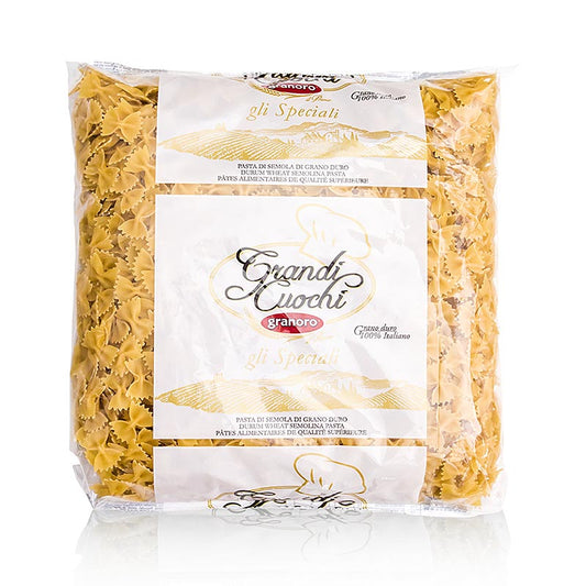 Farfalle-Schmetterlingsnudeln von Granoro, No198, 3 kg - Hochwertiger Hartweizengrieß, ideal für Pastagerichte und Salate, in der Schweiz erhältlich