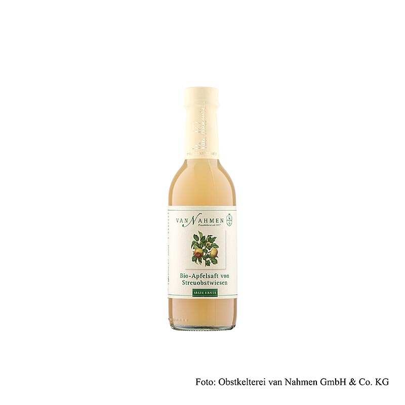 Streuobstwiesen Apfelsaft, Späte Ernte, 100% Direktsaft, van Nahmen, BIO, 250 ml