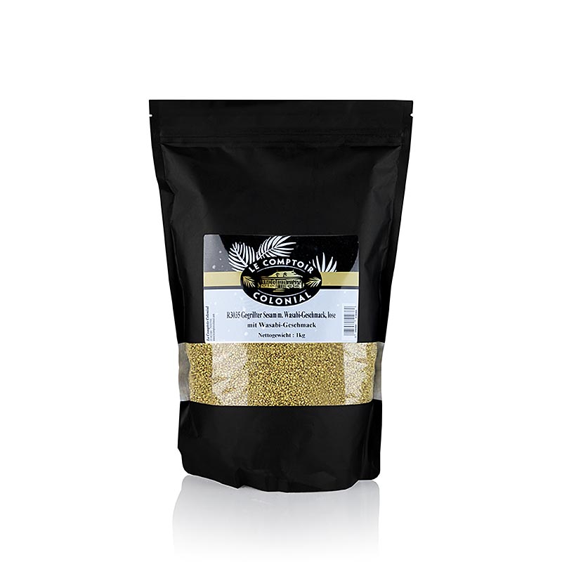 Knusprig gerösteter Sesam mit scharfem Wasabi-Geschmack in einer 1 kg Verpackung für authentische asiatische Gerichte