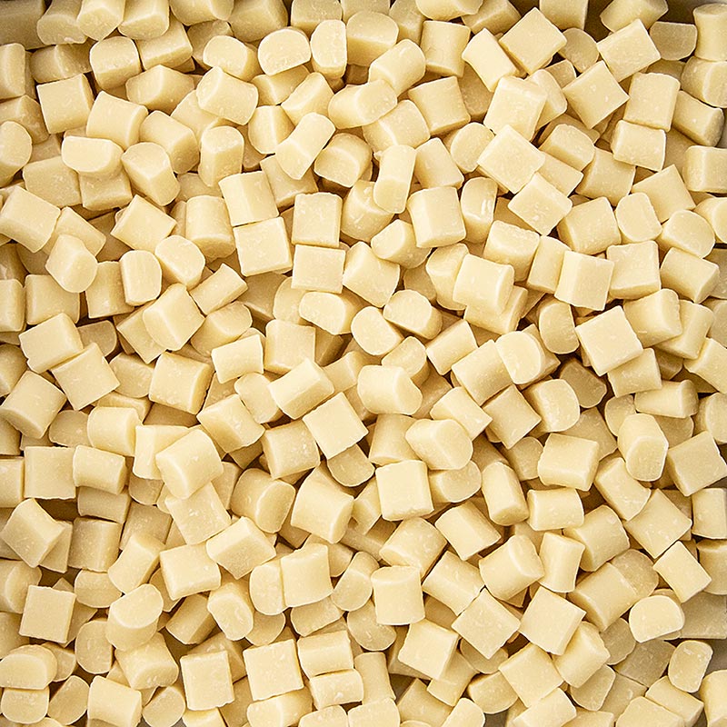 Weiße Schokoladen-Chunks von Callebaut - Perfekt für kreative Schokolade-Kreationen, backfeste Schokoladenstücke in 1 kg Packung